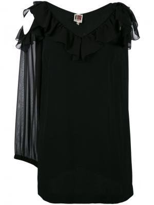 Блузка с вырезами и оборками IM Isola Marras I'M. Цвет: чёрный