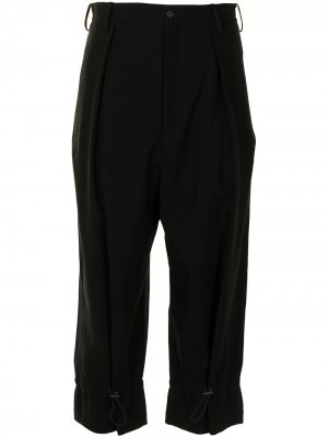 Укороченные зауженные брюки Yohji Yamamoto. Цвет: черный