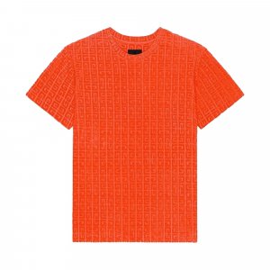 Футболка классического кроя Ярко-оранжевый Givenchy