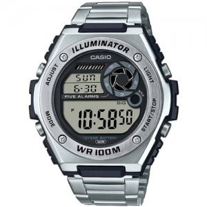 Наручные часы Collection MWD-100HD-1A, серебряный, черный CASIO