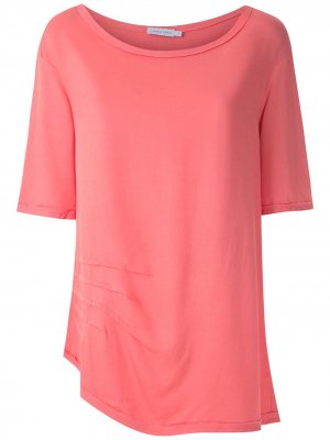 Блузка с короткими рукавами и складками Mara Mac. Цвет: розовый