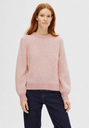 Вязаный свитер LANGÄRMELIGER , цвет pink nectar Selected Femme