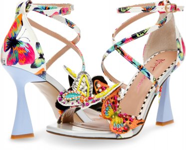 Босоножки Trudie Heeled Sandals , цвет White Butterfly Blue by Betsey Johnson