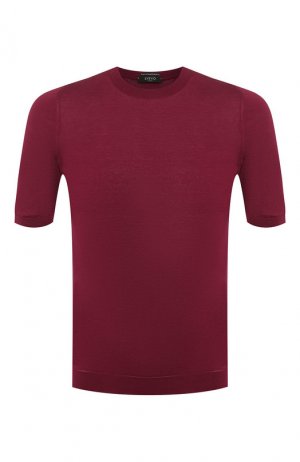 Хлопковая футболка Svevo. Цвет: бордовый