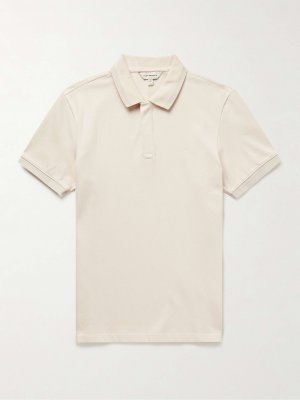 Рубашка поло из эластичного хлопкового пике Feeder CLUB MONACO, кремовый Monaco