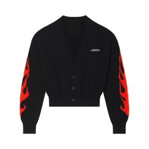 Кардиган V-Neck 'Black/Red', черный Givenchy