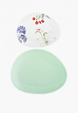 Набор тарелок Elan Gallery 19,5х15,5х2 см + 24,7х19,5х2,7. Цвет: разноцветный