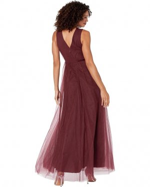 Платье Long Tulle and Lace Applique Evening Dress BCBGMAXAZRIA