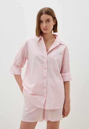 Рубашка домашняя Sela. Цвет: розовый