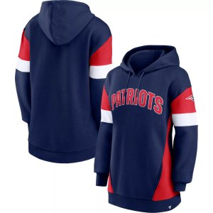 Женский пуловер с капюшоном темно-синего/красного цвета New England Patriots Lock It Down Fanatics