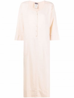 Поплиновое платье-рубашка макси Kristensen Du Nord. Цвет: розовый