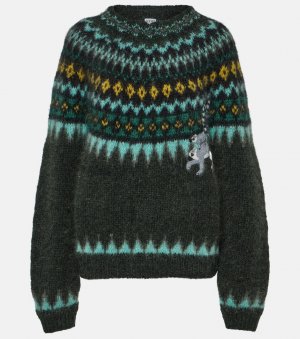 Жаккардовый свитер x suna fujita из смесового мохера , мультиколор Loewe