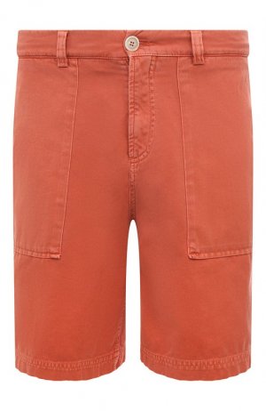 Джинсовые шорты Brunello Cucinelli. Цвет: оранжевый