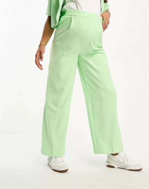 Мятные широкие брюки Mamalicious Maternity Mama.licious. Цвет: зеленый