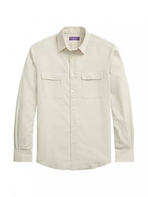 Вельветовая хлопковая рубашка Wale с длинными рукавами , цвет cream Ralph Lauren Purple Label
