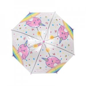 Зонт трость полуавтоматический для девочек INSTREET. Цвет: мульти