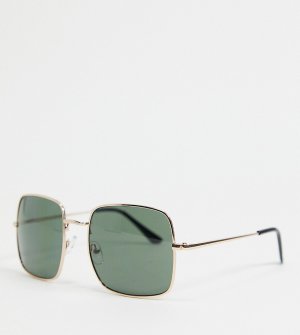 Квадратные солнцезащитные очки в золотистой оправе -Золотистый South Beach