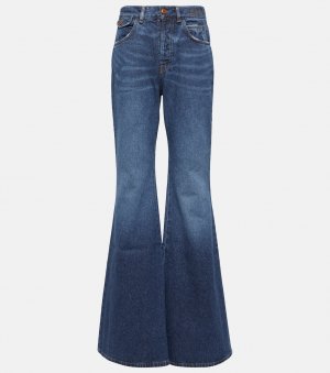 Расклешенные джинсы с высокой посадкой CHLOÉ, синий Chloé