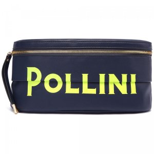 Поясная сумка Pollini. Цвет: синий
