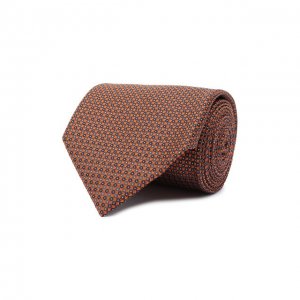 Шелковый галстук Brioni. Цвет: оранжевый