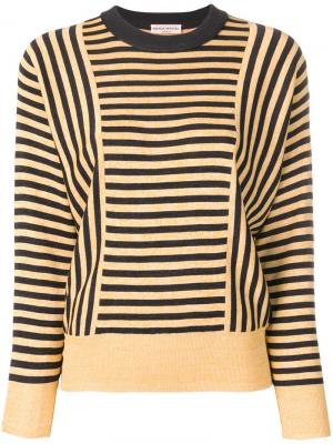 Приталенный свитер в полоску Sonia Rykiel. Цвет: желтый