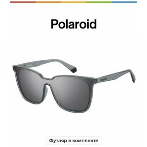 Солнцезащитные очки  PLD 6154/F/S KB7 EX EX, серый, черный Polaroid. Цвет: черный/серый
