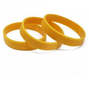 Браслет 100 штук Силиконовые браслеты без логотипа, размер L., 20 см, L, диаметр 6.4 желтый MSKBraslet. Цвет: бежевый/желтый