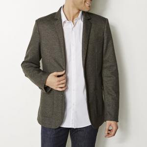 Пиджак из трикотажа пике с застежкой на 2 пуговицы R REFERENCE. Цвет: темно-серый меланж