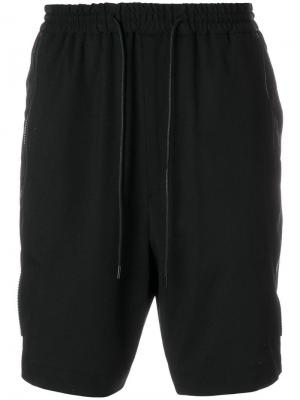 Спортивные шорты с декоративными молниями по бокам Juun.J. Цвет: черный