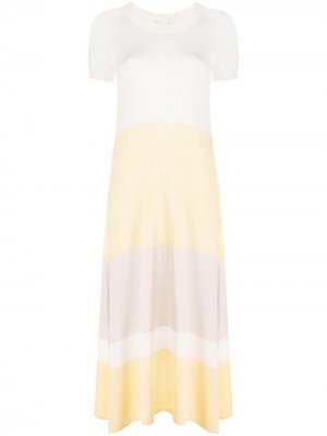 Платье с короткими рукавами и вставками Max & Moi. Цвет: желтый