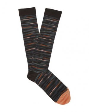 Короткие носки BONNE MAISON. Цвет: темно-коричневый