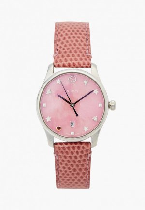 Часы Gucci G-Timeless YA126586. Цвет: розовый