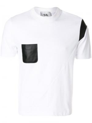 Футболка с контрастным карманом Vejas. Цвет: белый
