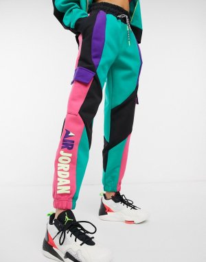 Многоцветные джоггеры с дизайном колор блок в стиле милитари Nike -Многоцветный Jordan