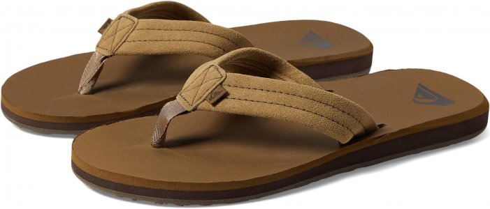 Шлепанцы Carver Suede Core , цвет Tan 1 Quiksilver