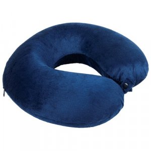 Подушка для шеи, 1 шт., синий Memory Foam. Цвет: синий