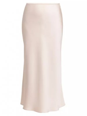 Двусторонняя шелковая юбка миди Simona , цвет almond blossom Loro Piana