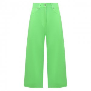 Джинсовые шорты MSGM. Цвет: зелёный