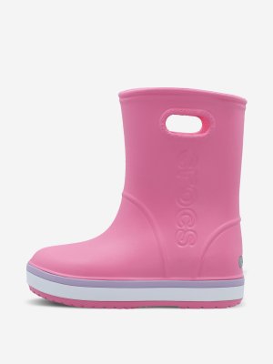 Сапоги детские Crocband Rain, Розовый Crocs. Цвет: розовый