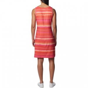 Платье с принтом Chill River женское , цвет Sunset Orange/Horizons Stripe Columbia