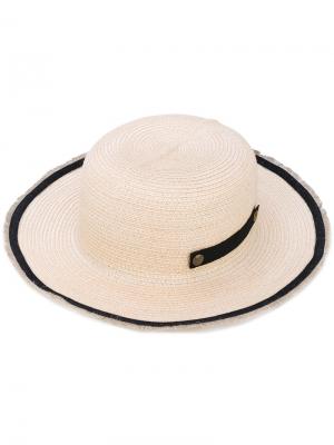 Панама с контрастной оторочкой Filù Hats. Цвет: телесный