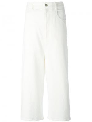 Укороченные брюки Tsumori Chisato. Цвет: белый