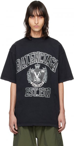 Черная футболка для колледжа своими руками Balenciaga