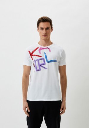 Футболка Karl Lagerfeld Beachwear. Цвет: белый