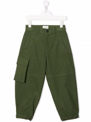 Зауженные брюки карго Fendi Kids. Цвет: зеленый