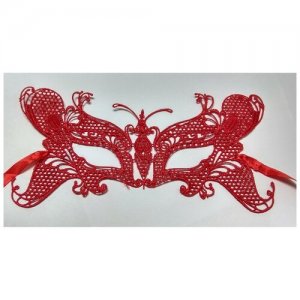 Кружевная маска бабочки, красная (11950) Giacometti