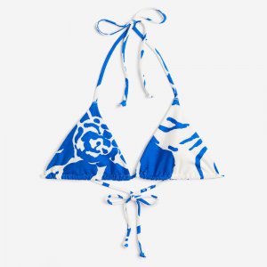 Лиф бикини Triangle, синий/белый H&M