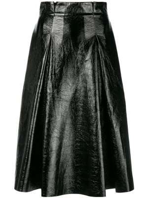 Vernished flared skirt Three Floor. Цвет: черный