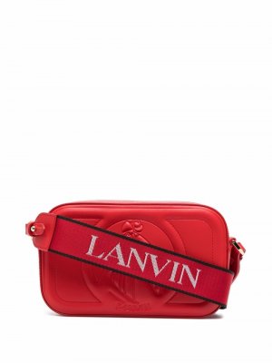 Сумка на плечо с тисненым логотипом LANVIN. Цвет: красный