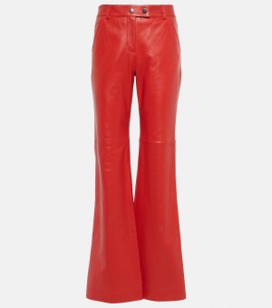 Кожаные расклешенные брюки sleek statement , красный Dorothee Schumacher